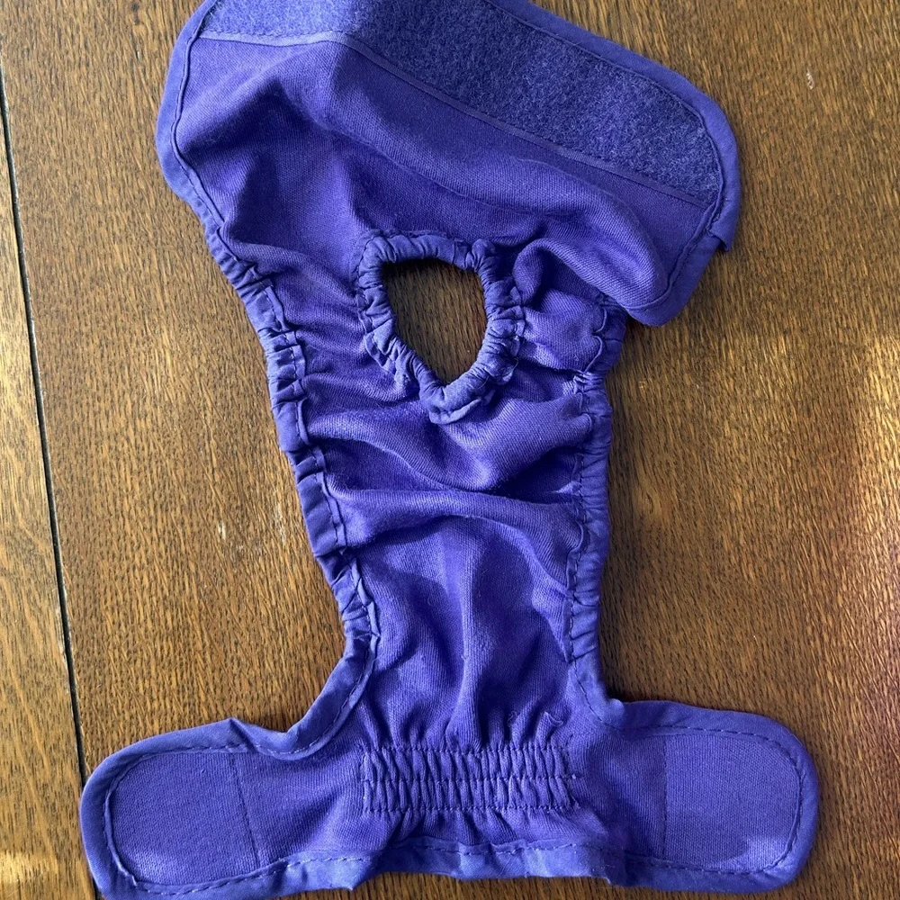 Purple Reusable Dog Diaper | Size Small | Female | Cloth | Tail Hole